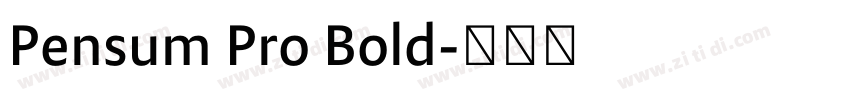 Pensum Pro Bold字体转换